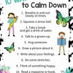 10 Ways To Calm Down: A Free Printable Poster | Art | Free Poster   Free Printable Educational Posters