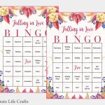 100 Falling In Love Wedding Bingo Cards Fall Bridal Shower | Etsy   Free Printable Bingo Cards 1 100