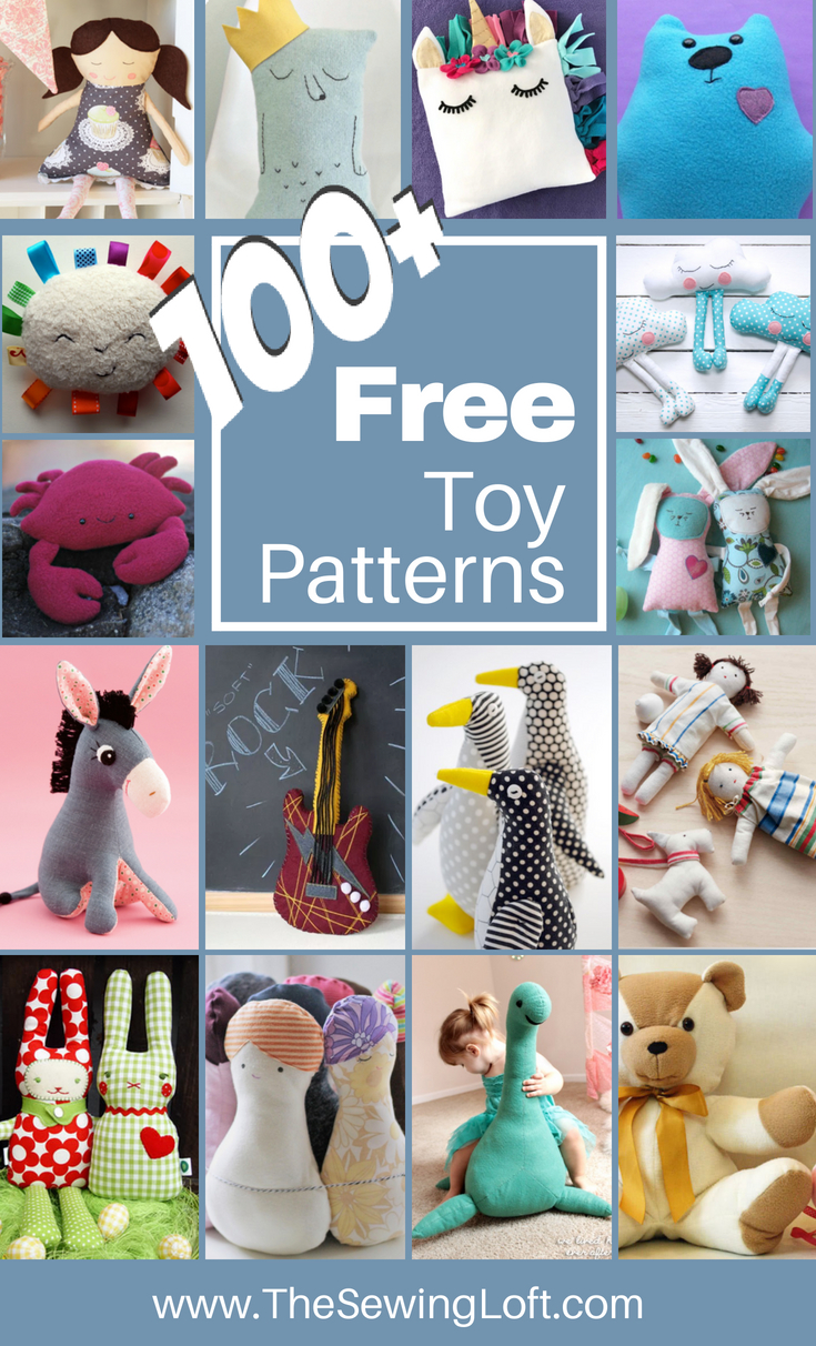 100+ Stuffed Toy Diy Patterns - The Sewing Loft - Free Printable Stuffed Animal Patterns