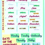 108 Free Months/days Of The Week Worksheets – Free Printable Days Of The Week Cards