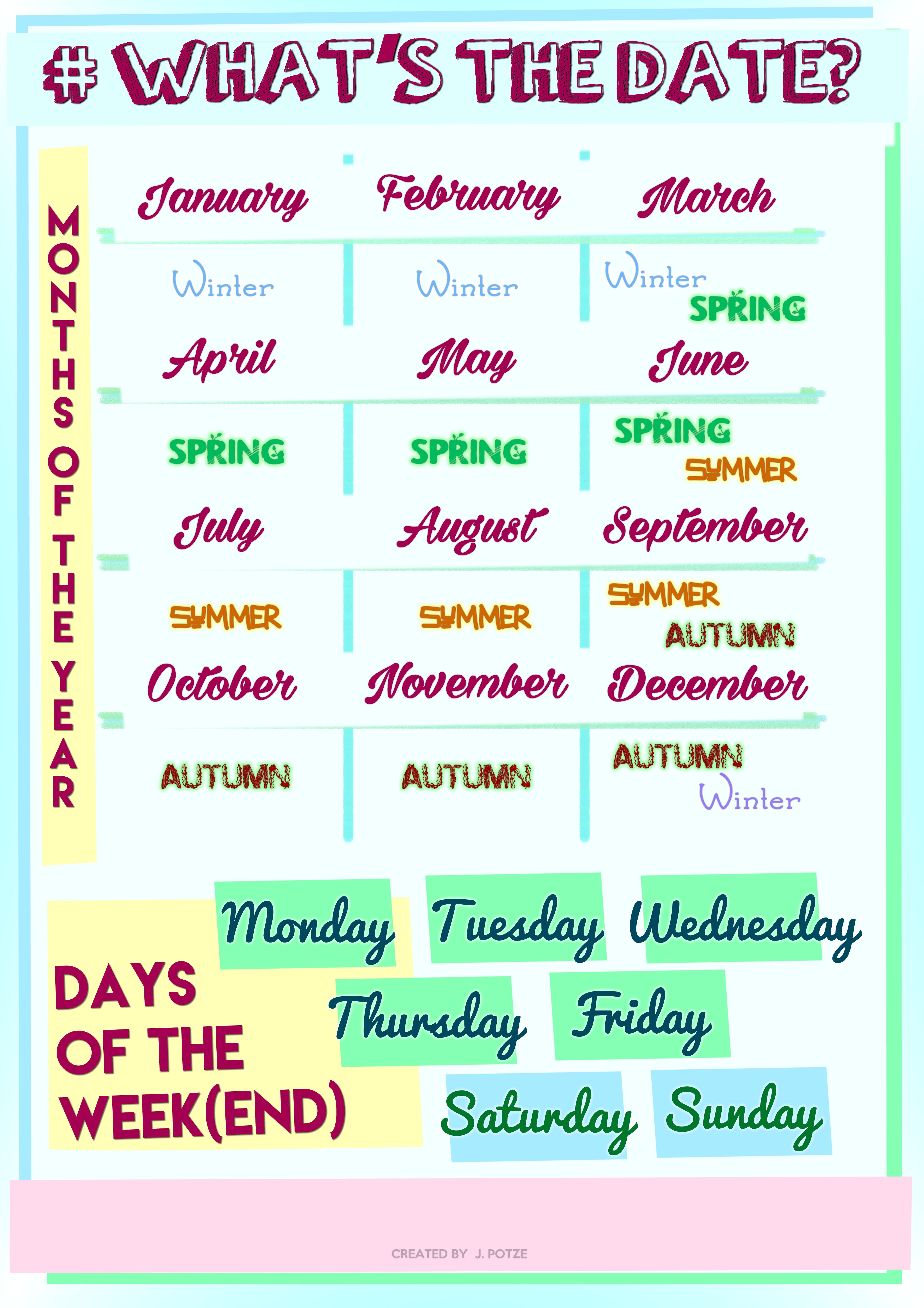 108 Free Months/days Of The Week Worksheets - Free Printable Days Of The Week Cards