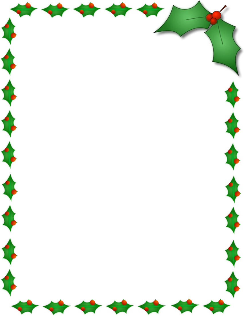 11 Free Christmas Border Designs Images - Holiday Clip Art Borders - Free Printable Christmas Paper With Borders