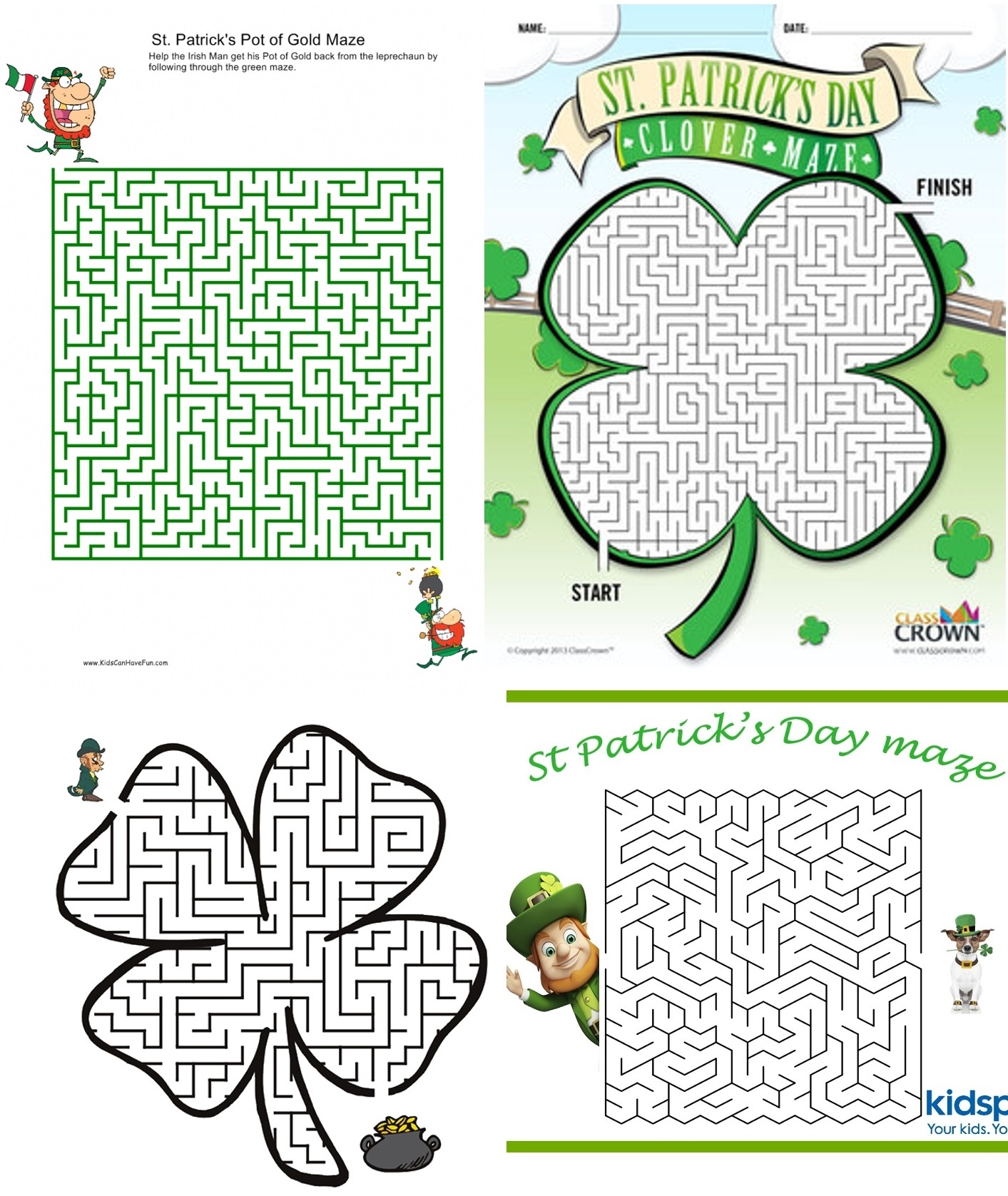12 St. Patrick&amp;#039;s Day Game Printables - Printables 4 Mom - Free Printable St Patrick&amp;amp;#039;s Day Mazes