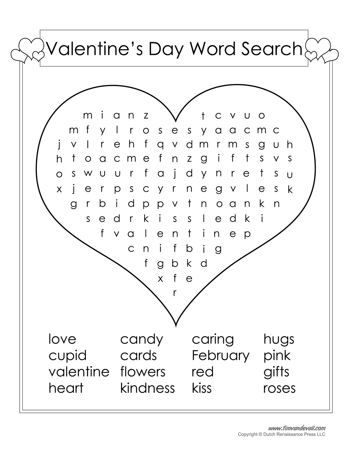 12 Valentine&amp;#039;s Day Word Search | Kittybabylove - Free Printable Valentine Word Search For Adults