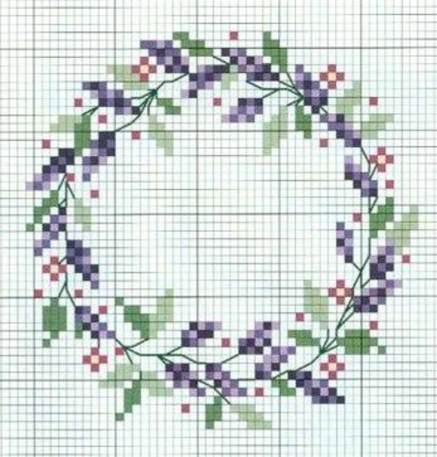 15 Floral Wreath Cross-Stitch Patterns - Free Printable Cross Stitch Patterns Flowers