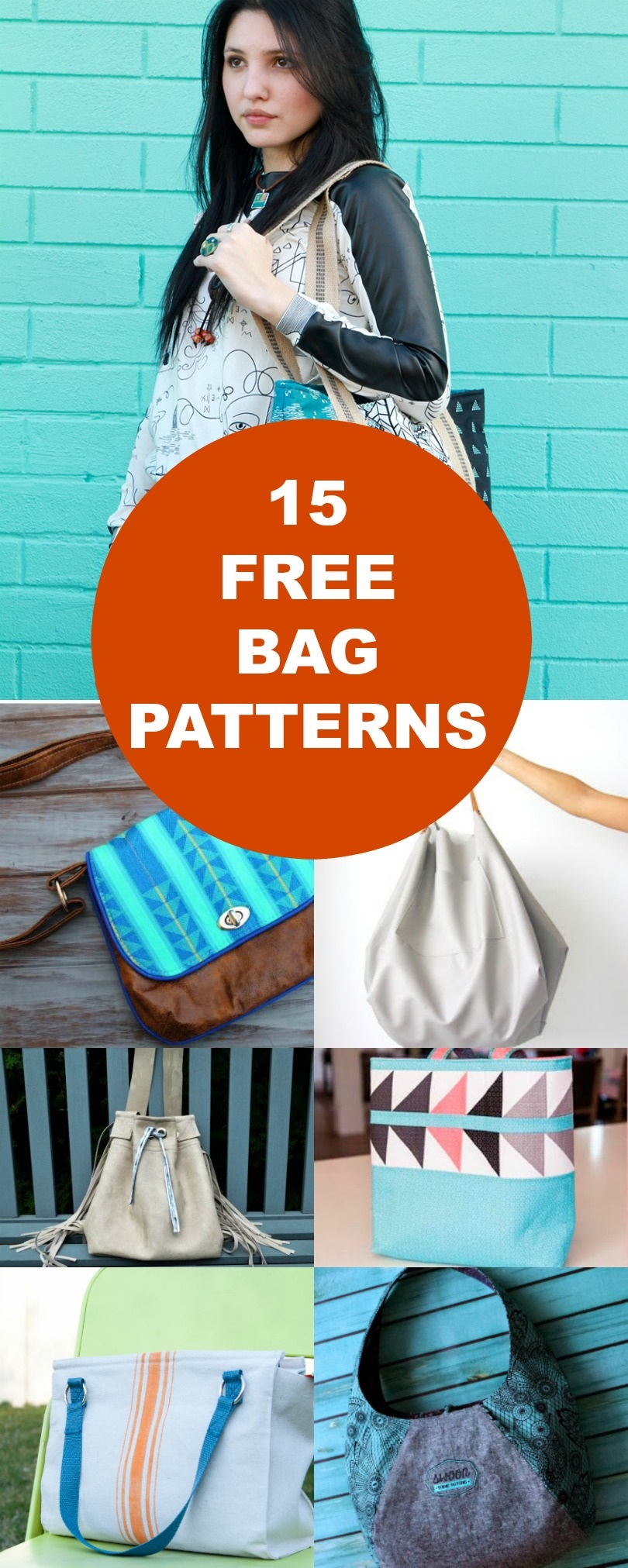 15 Free Bags Patterns | On The Cutting Floor: Printable Pdf Sewing - Free Printable Purse Patterns To Sew