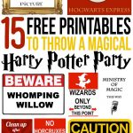 15 Free Harry Potter Party Printables   Part 1 | Pokefeest   Harry   Free Printable Harry Potter Posters