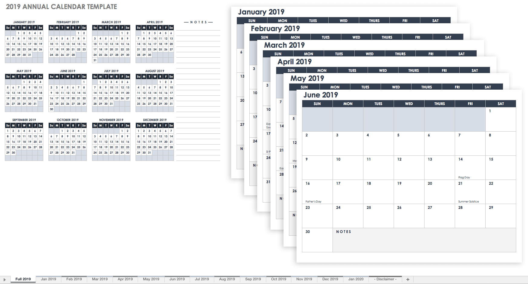 15 Free Monthly Calendar Templates | Smartsheet - Free Printable Monthly Work Schedule Template