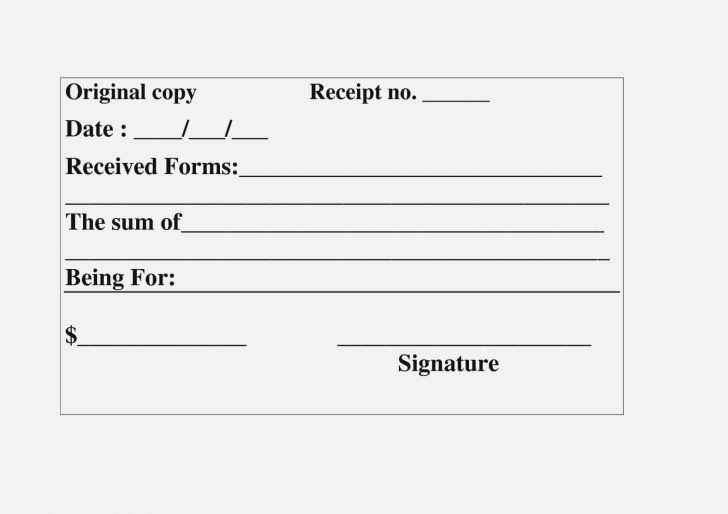 Free Printable Blank Receipt Form