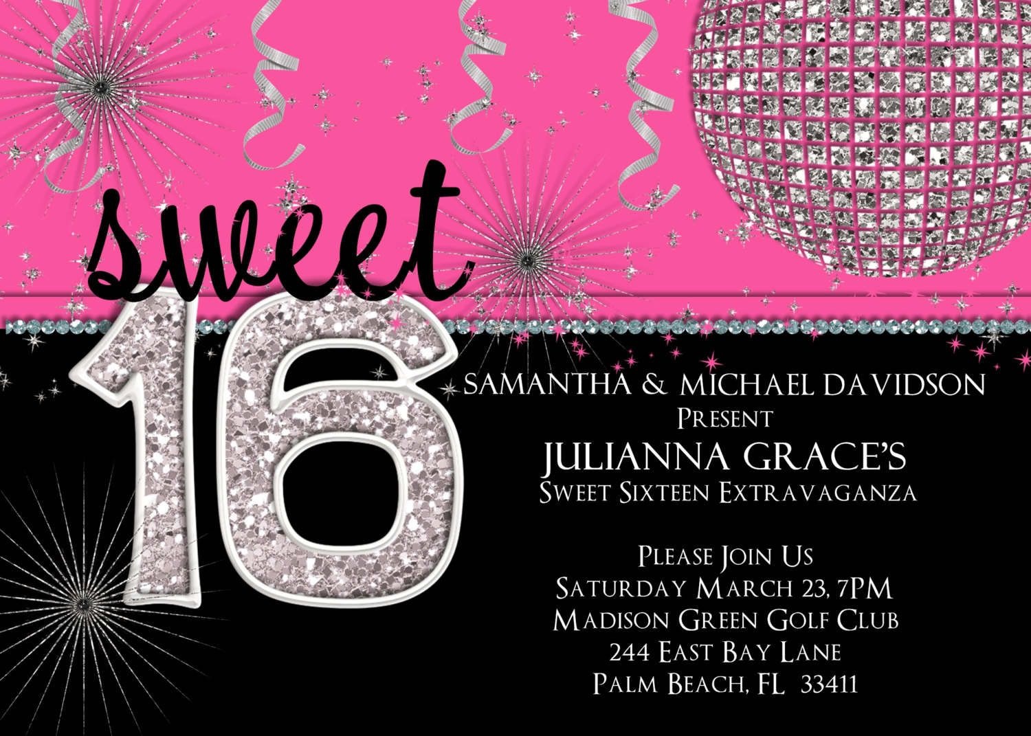 Free Printable 16Th Birthday Party Invitation Templates Free