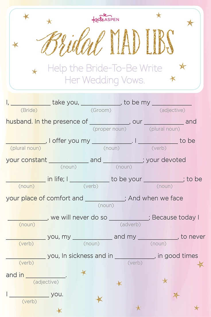 Free Printable Wedding Mad Libs Martin Printable Calendars