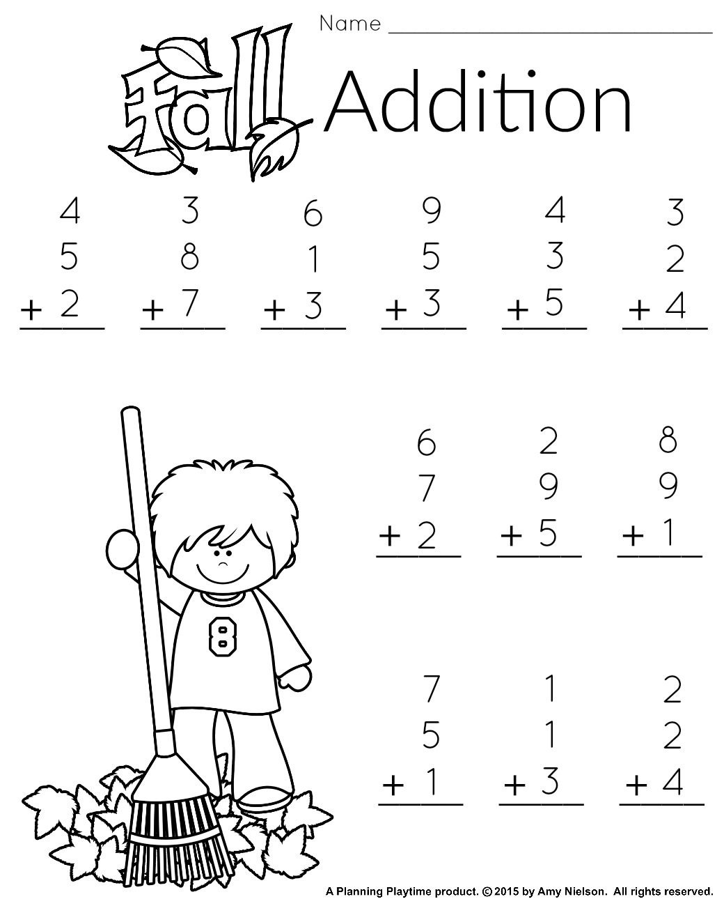 1St Grade Math And Literacy Worksheets With A Freebie! | Teachers - Free Printable Addition Worksheets For 1St Grade