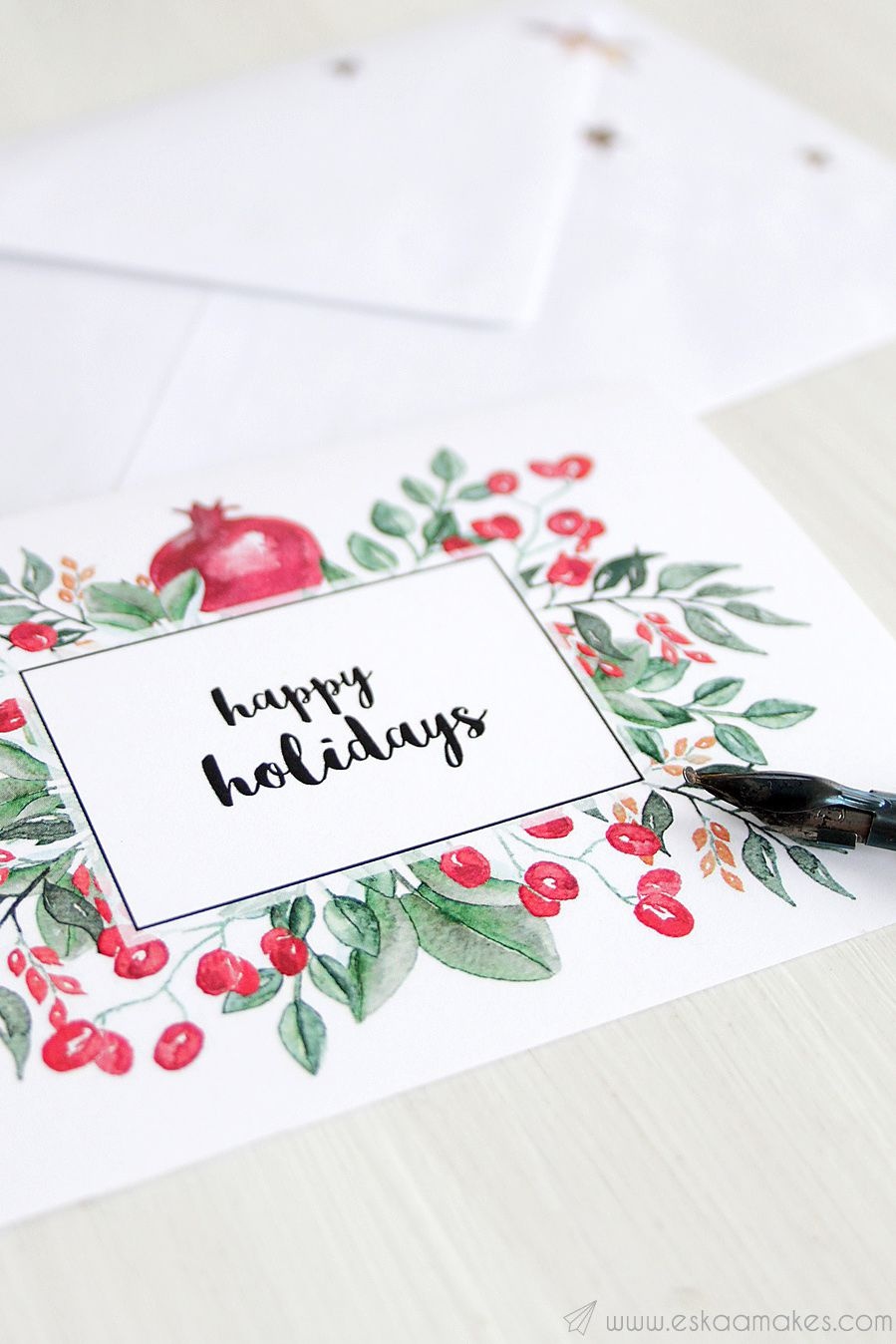 20 Diy Christmas Card Ideas - Easy Homemade Christmas Cards We&amp;#039;re - Make A Holiday Card For Free Printable