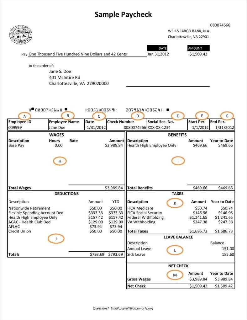 20+ Free Pay Stub Templates - Free Pdf, Doc, Xls Format Download - Free Printable Check Stubs