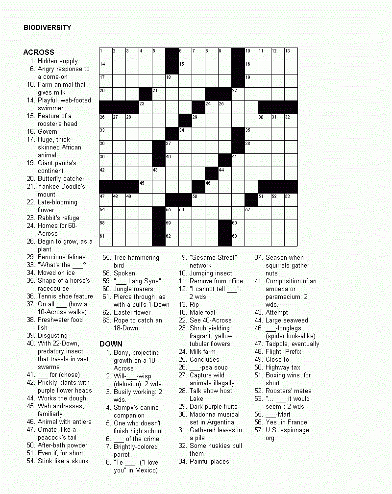 20 Fun Printable Christmas Crossword Puzzles | Kittybabylove - Printable Newspaper Crossword Puzzles For Free