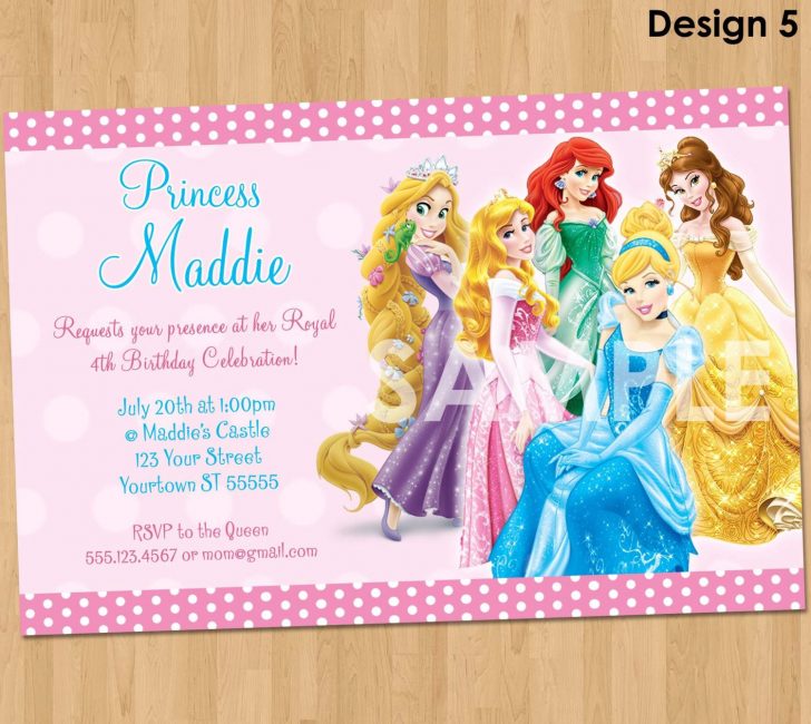 Disney Princess Birthday Invitations Free Printable