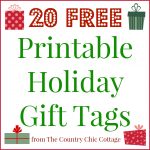20 Printable Holiday Gift Tags (For Free!!)   The Country Chic Cottage   Free Printable Toe Tags