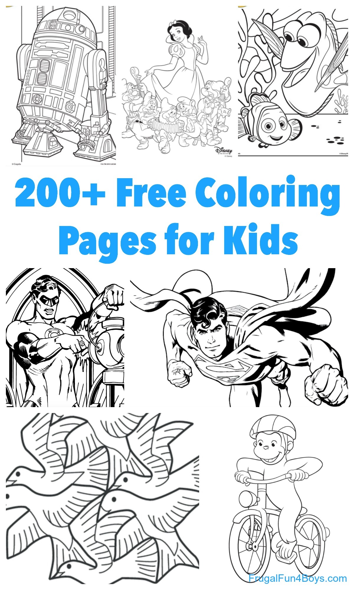 200+ Printable Coloring Pages For Kids - Frugal Fun For Boys And Girls - Free Printable Coloring Pages For Kids