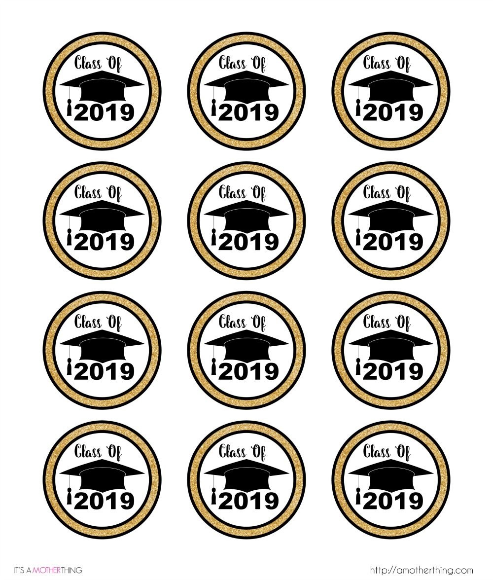 2019 Graduation Themed Cupcake Topper | Grads | Graduation Cupcakes - Free Printable Graduation Cupcake Toppers