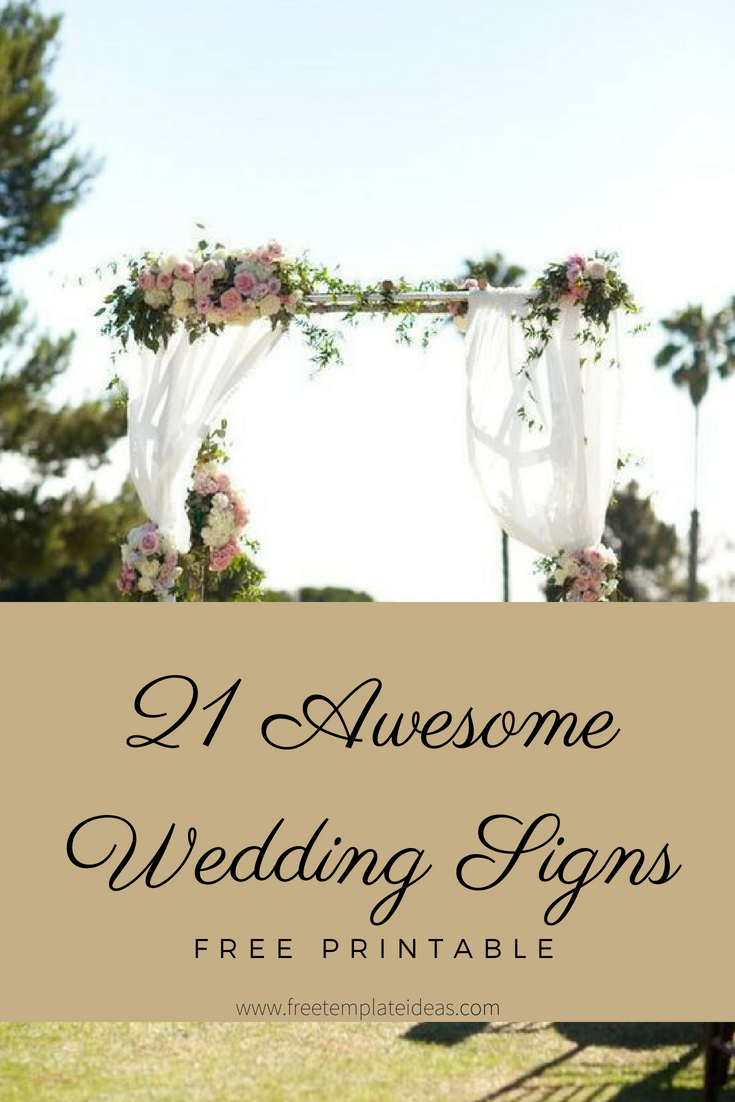 21+ Awesome Free Printable Wedding Signs | Awesome Blogs (Viral - Free Printable Wedding Decorations