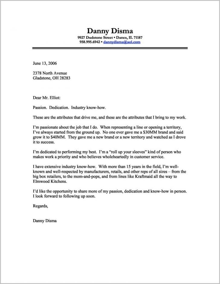 Free Printable Cover Letter Format