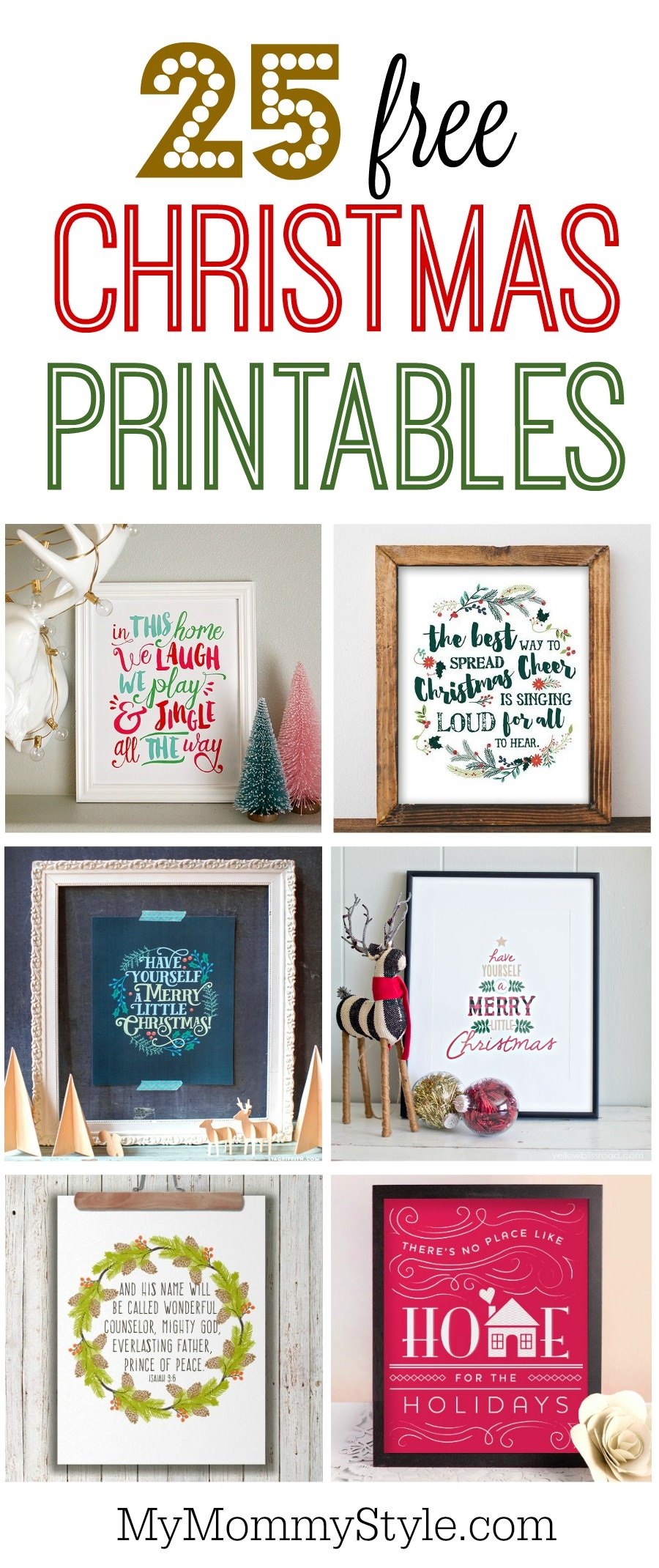25 Free Christmas Printables - My Mommy Style - Free Printable Christmas Pictures