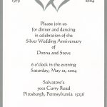 25Th Wedding Anniversary Invitation Cards Templates • Invitation   Free Printable 40Th Anniversary Invitations