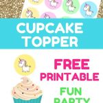 27 Sparkling Fun Unicorn Party Ideas | Unicorn Party Ideas | Party   Free Printable Unicorn Cupcake Toppers