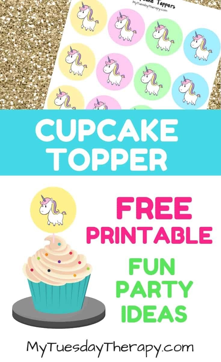 27 Sparkling Fun Unicorn Party Ideas | Unicorn Party Ideas | Party - Free Printable Unicorn Cupcake Toppers