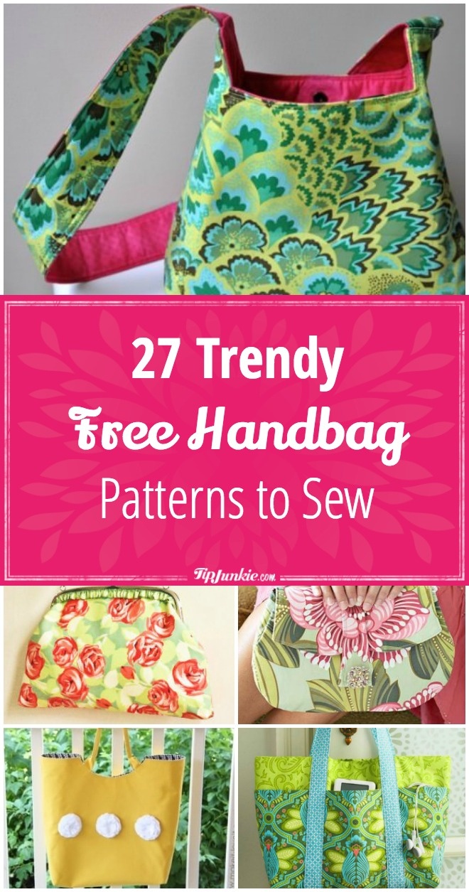 27 Trendy Free Handbag Patterns To Sew – Tip Junkie - Free Printable Purse Patterns To Sew