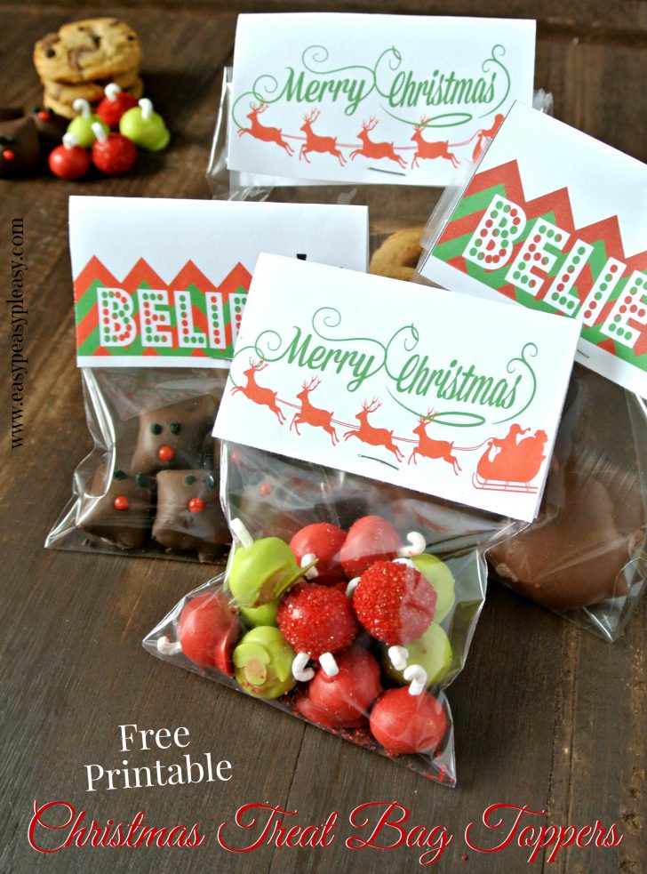 Free Printable Christmas Bag Toppers Templates