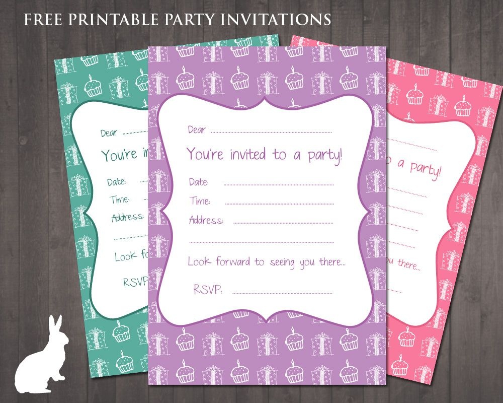 3 Free Printable Party Invitations – Cake And Presents! | Ruby And - Make Printable Party Invitations Online Free