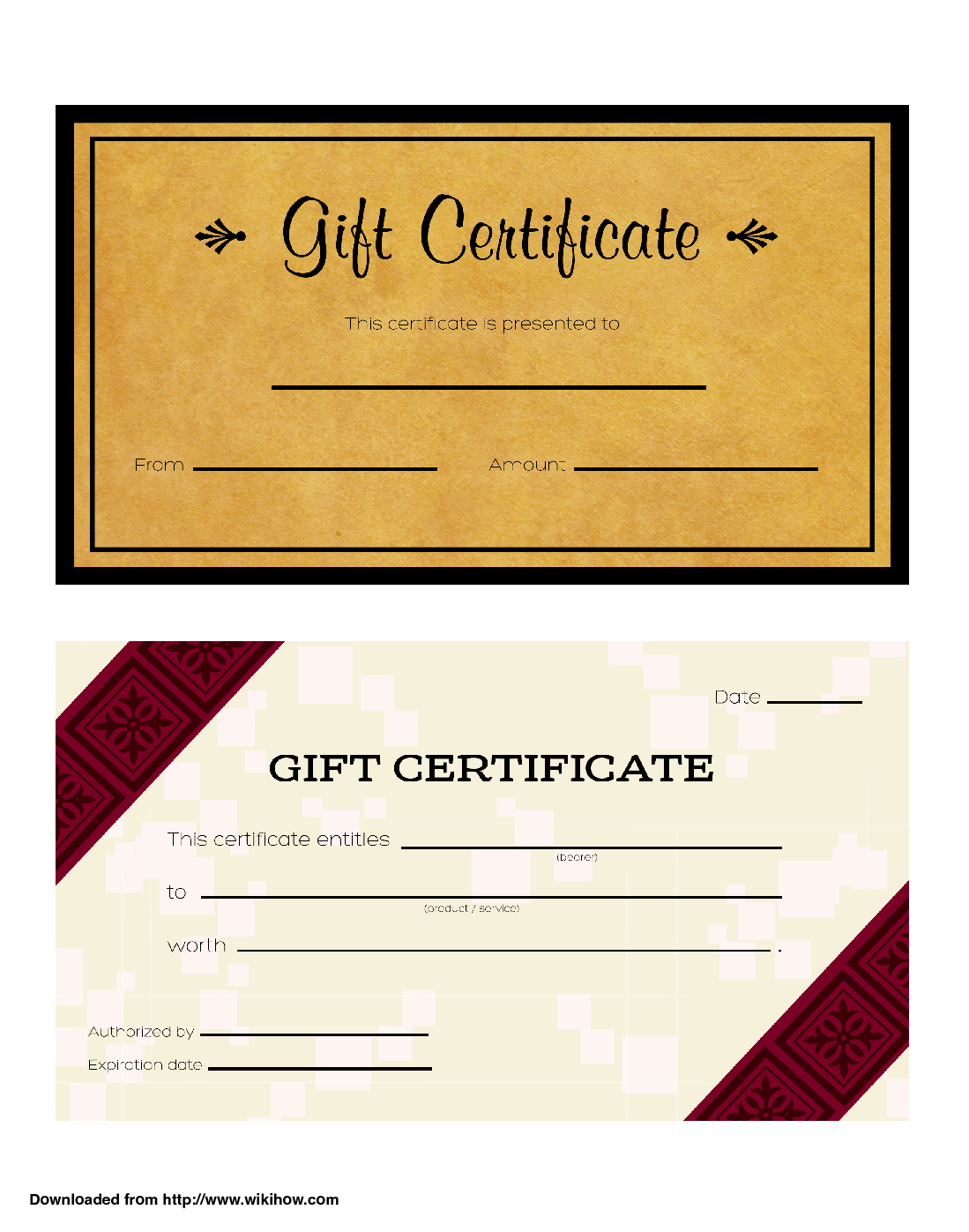 3 Ways To Make Your Own Printable Certificate - Wikihow - Free Printable Gift Vouchers Uk