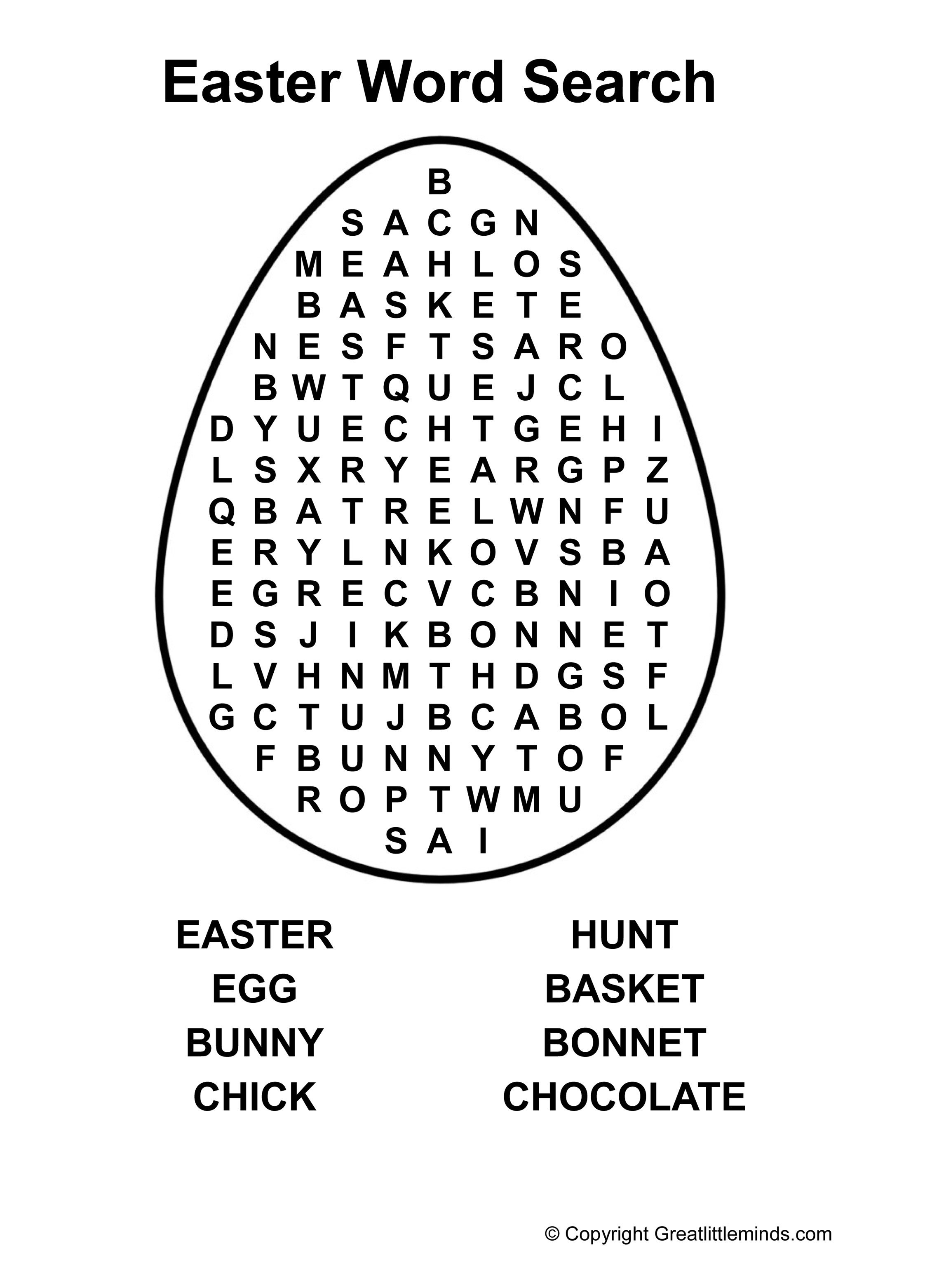 32 Free Printable Easter Word Search For 2019 - Voilabits - Word Search Free Printable Easy