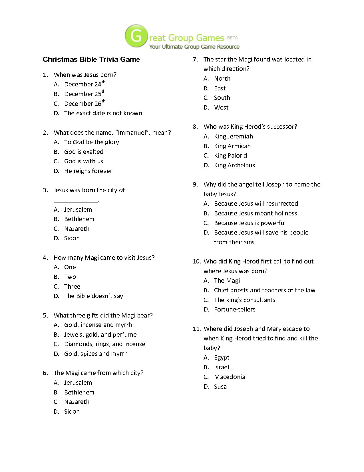 32 Fun Bible Trivia Questions | Kittybabylove - Free Bible Questions And Answers Printable