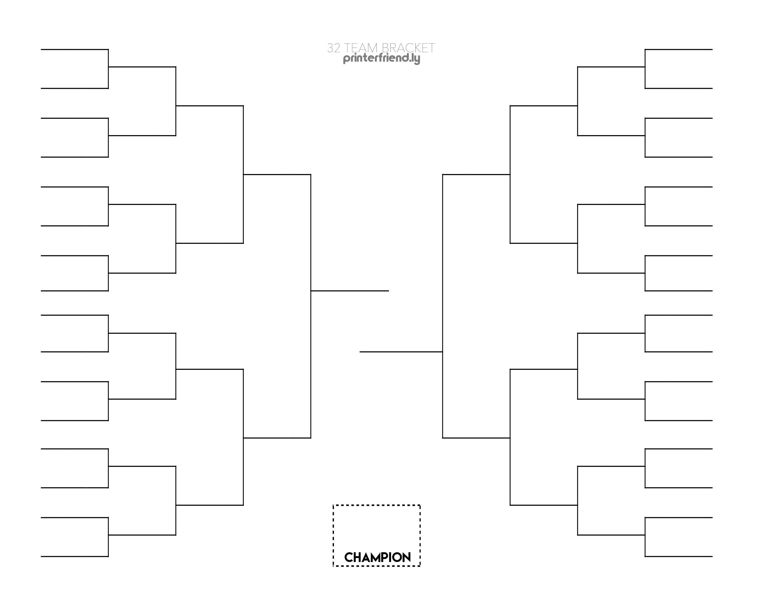 Printable Blank Bracket Customize and Print