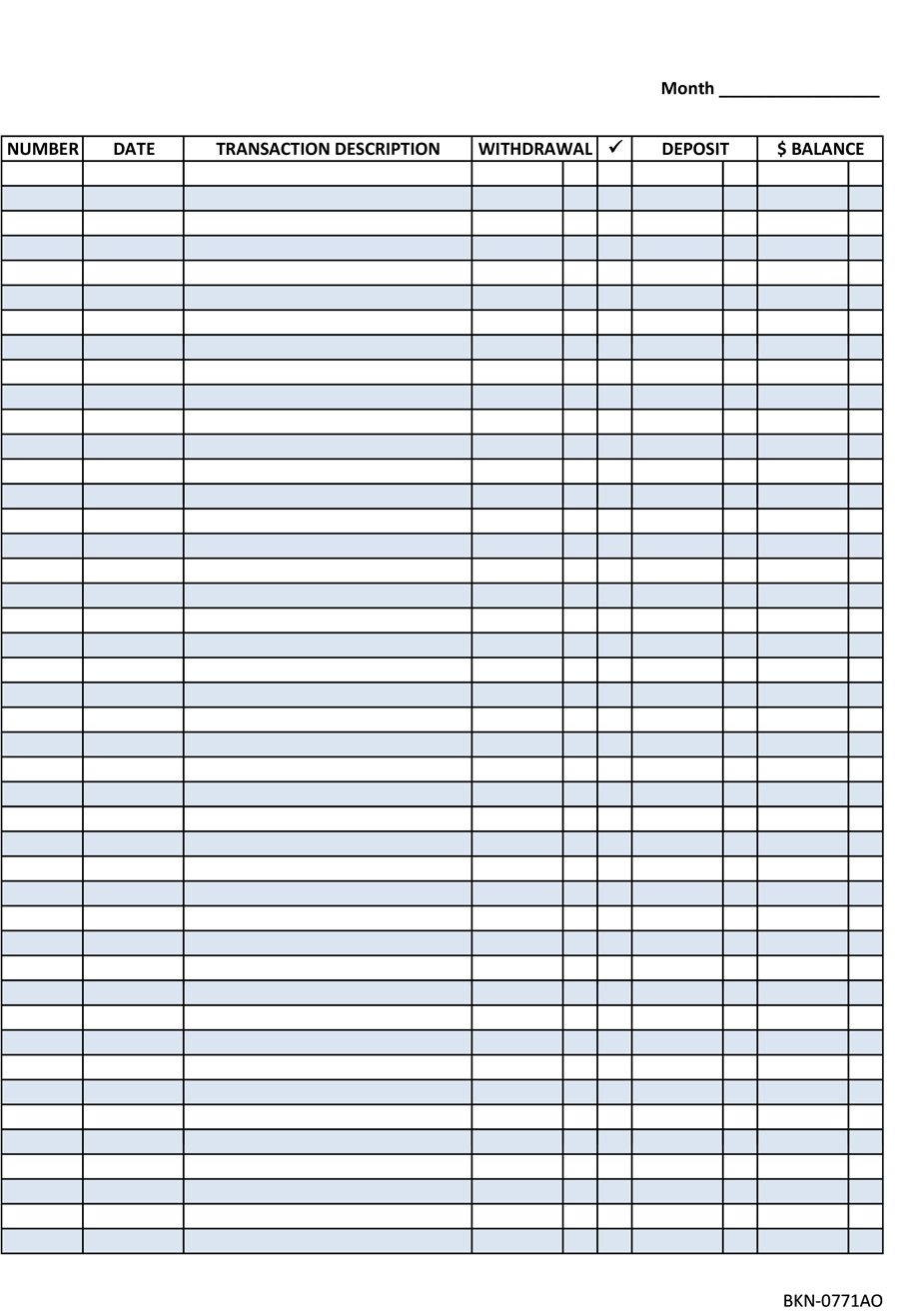 37 Checkbook Register Templates [100% Free, Printable] ᐅ Template Lab - Free Printable Checkbook Register