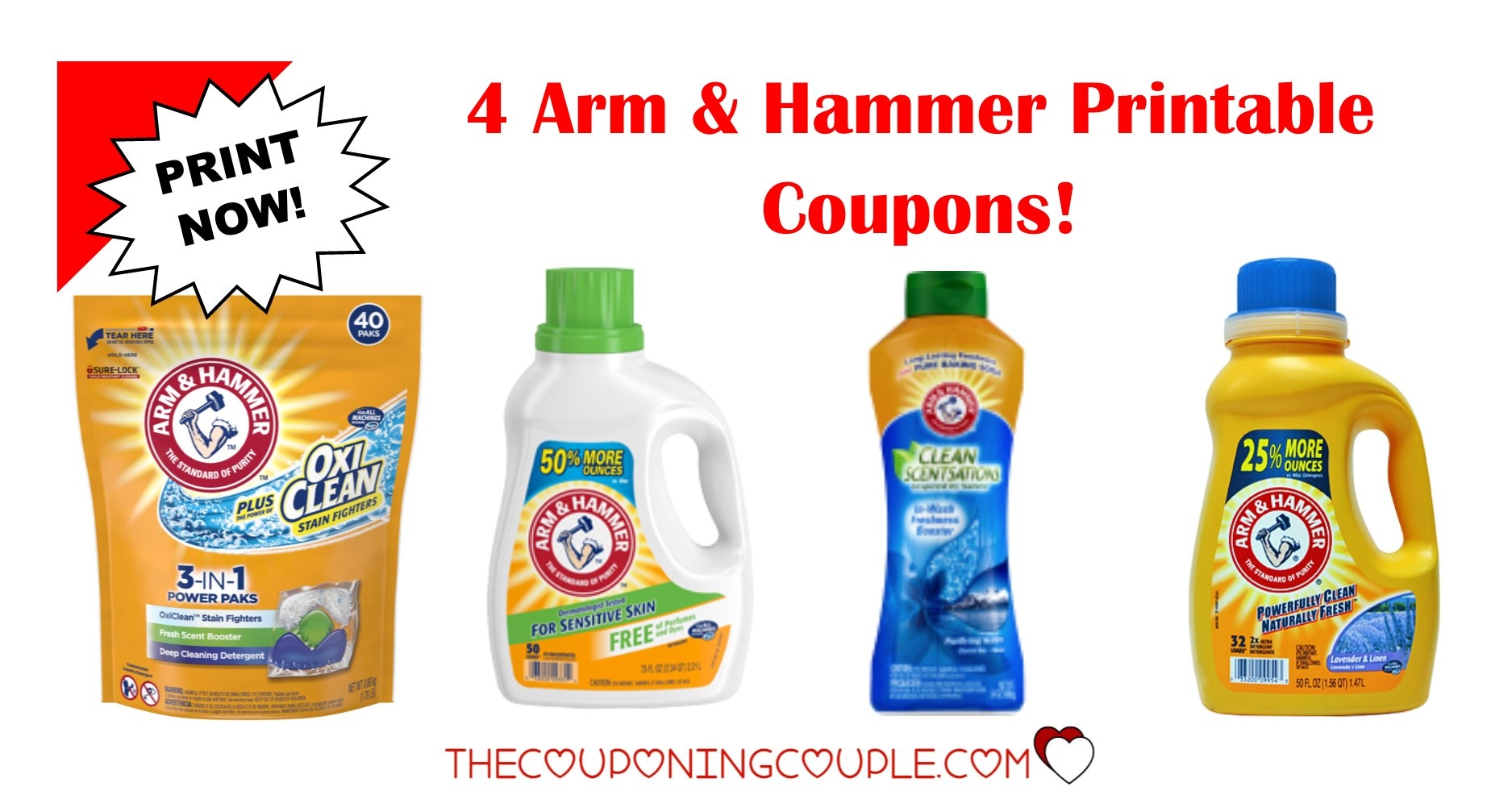 4 Arm &amp;amp; Hammer Printable Coupons ~ Print Now!! Don&amp;#039;t Miss Out! - Free Printable Coupons For Arm And Hammer Laundry Detergent