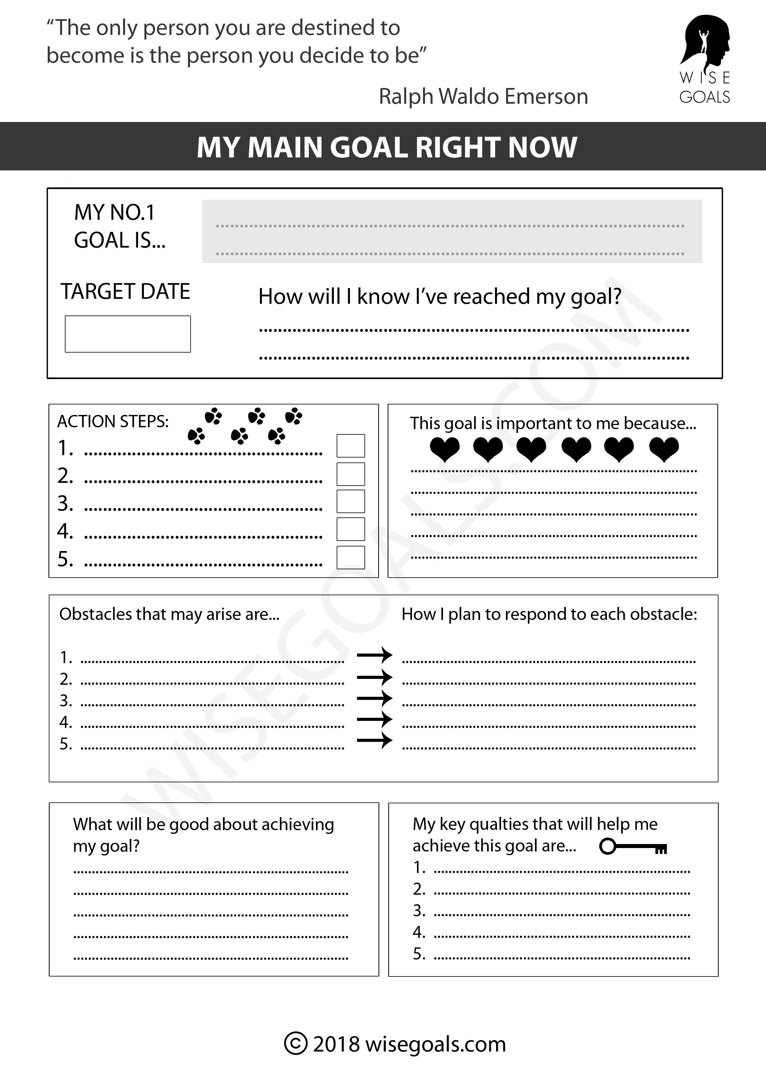 4 Stylish Goal Setting Worksheets To Print (Pdf) - Free Printable Goal Setting Worksheets For Students