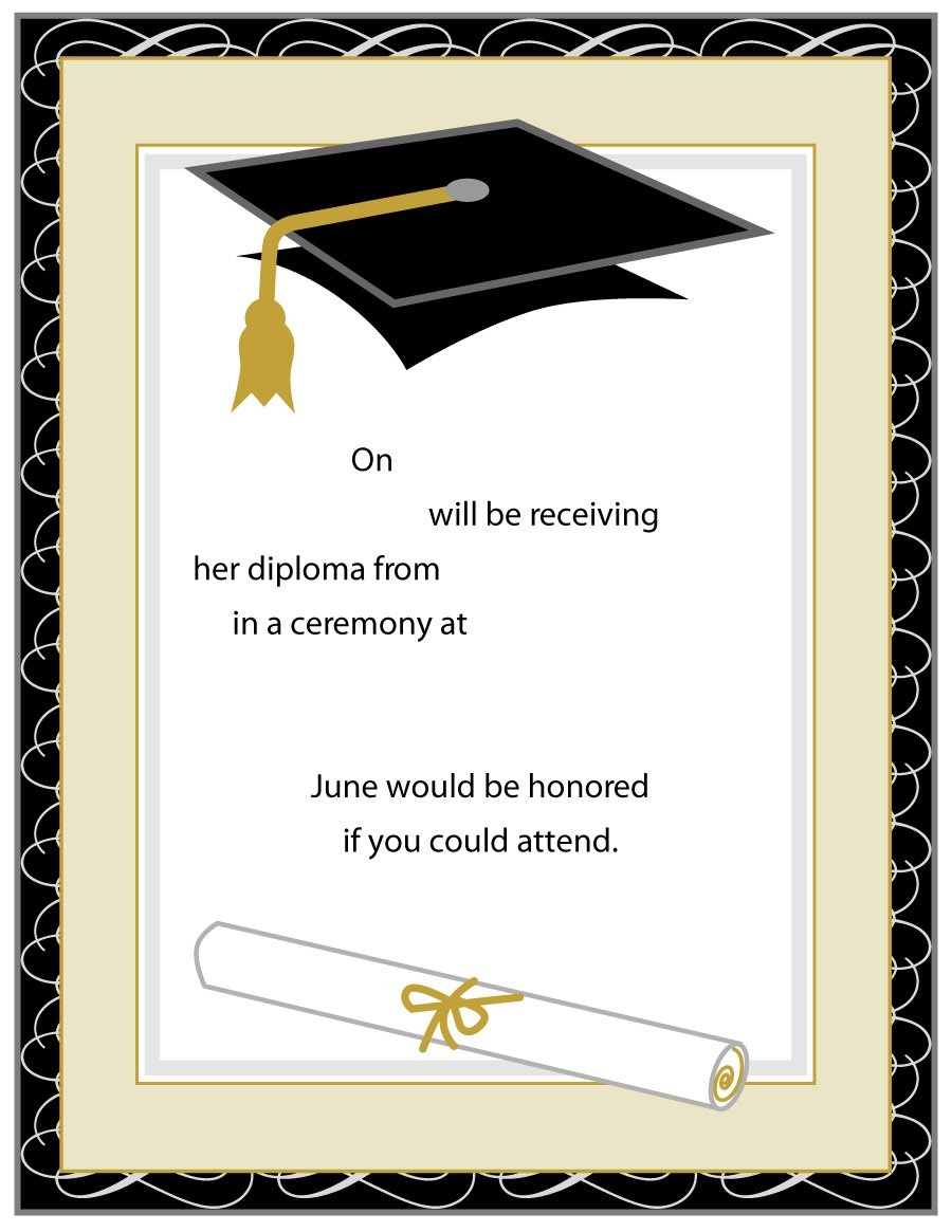 40+ Free Graduation Invitation Templates ᐅ Template Lab - Free Printable Graduation Announcements