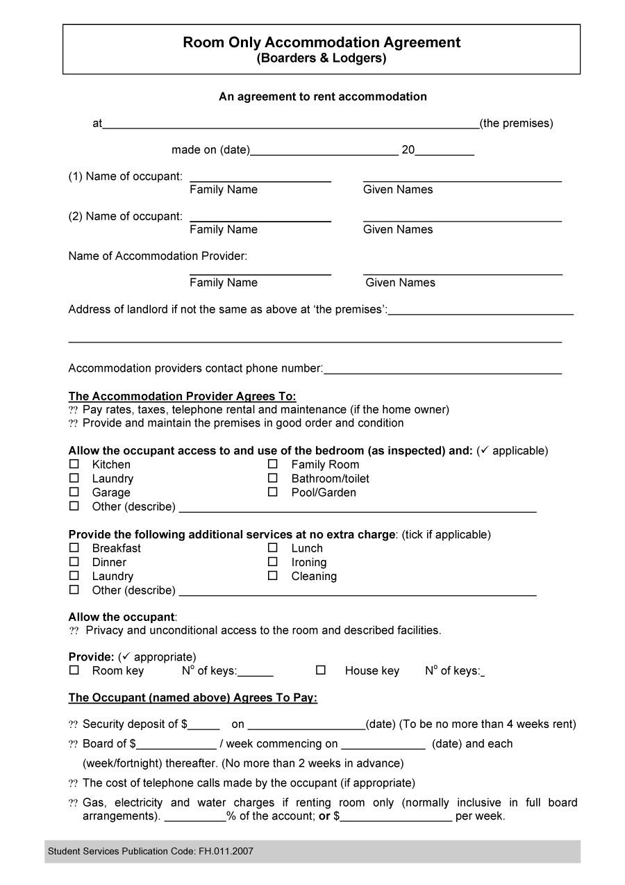 40+ Free Roommate Agreement Templates &amp;amp; Forms (Word, Pdf) - Free Printable Roommate Rental Agreement