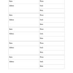 40 Phone & Email Contact List Templates [Word, Excel] ᐅ Template Lab   Free Printable Address Book Pages