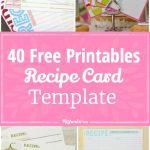 40 Recipe Card Template And Free Printables | Printables | Printable   Free Printable Recipe Cards