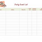 41 Free Guest List Templates   Word Excel Pdf Formats   Free Printable Birthday Guest List