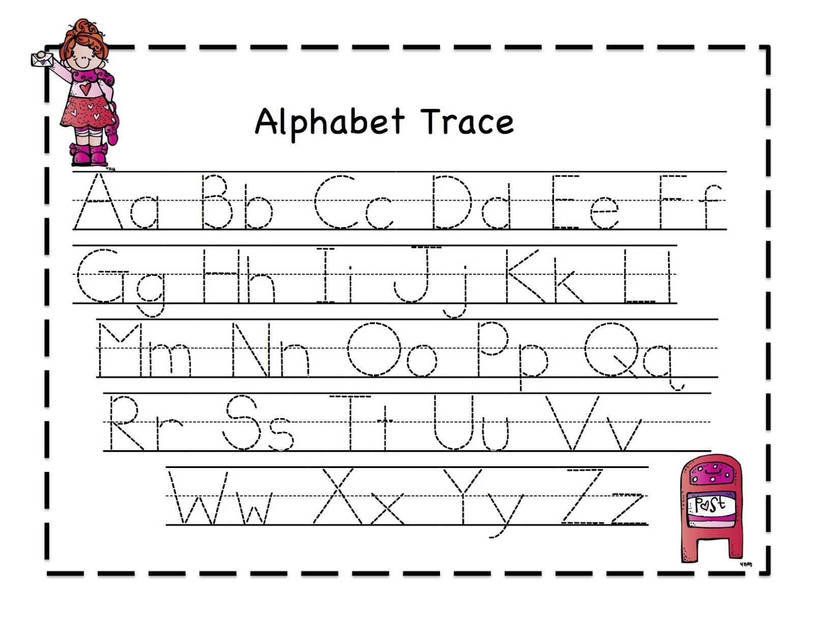 42 Educative Letter Tracing Worksheets | Kittybabylove - Free Printable Alphabet Tracing Worksheets For Kindergarten