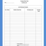 45 Printable Inventory List Templates [Home, Office, Moving]   Free Printable Inventory Sheets