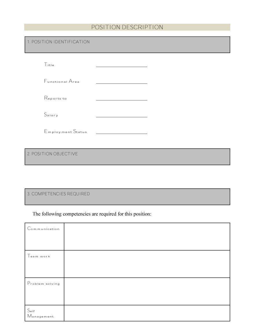 47 Job Description Templates &amp;amp; Examples ᐅ Template Lab - Free Printable Job Description Template