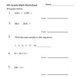4Th Grade Math Review Worksheet   Free Printable Educational   Free Printable Worksheets For 4Th Grade
