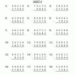 5 Digit Subtraction Worksheets   Free Printable Math Sheets