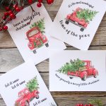 5 Free Vintage Truck Christmas Printables | The Happy Housie   Free Printable Vintage Christmas Pictures